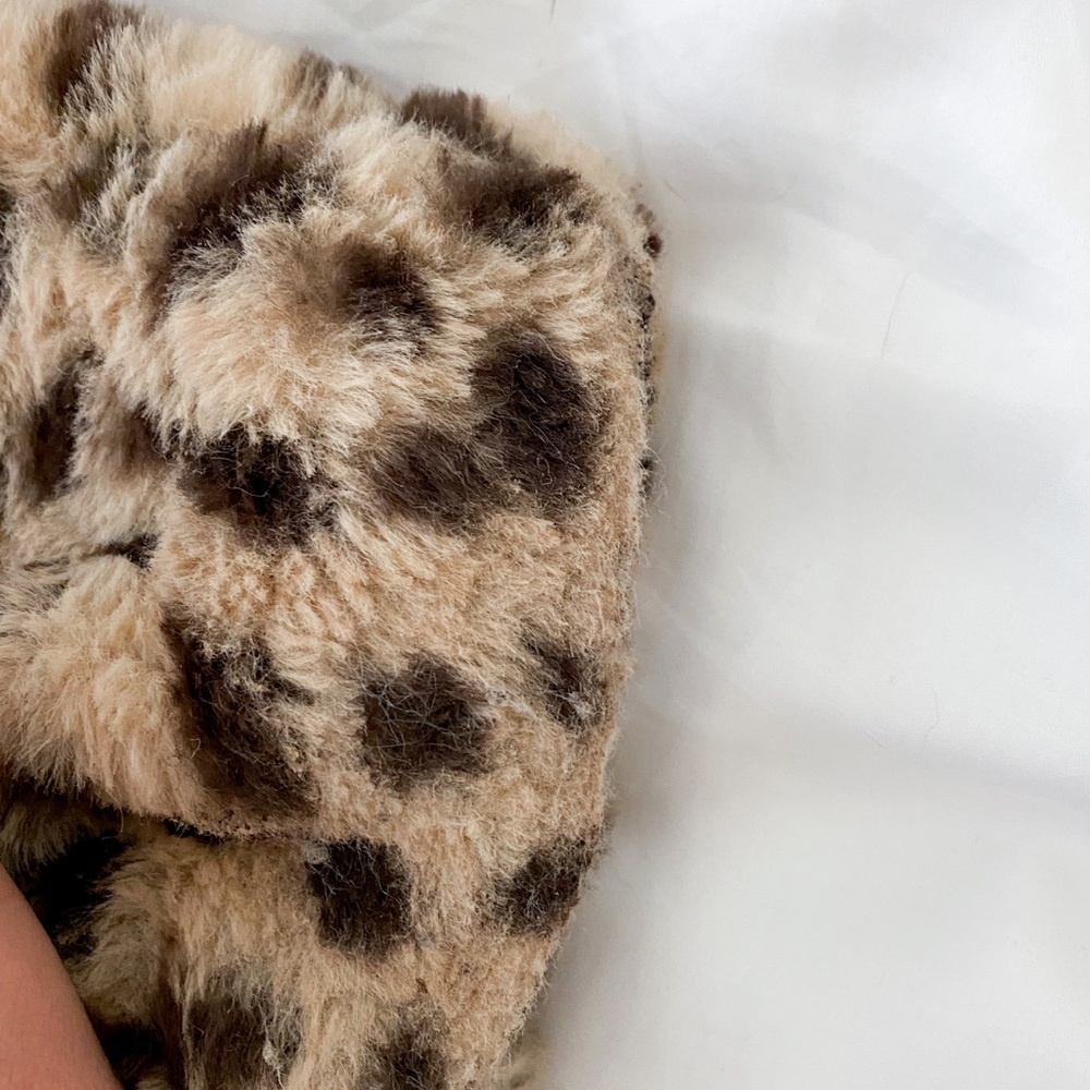 Saks Fifth Avenue Longline Faux Leopard Fur Coat - Picture 7 of 7